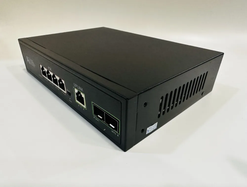 RU-04G12GB (4Poe 1000mb+1Uplink 1000mb+2SFP 1000mb), черный