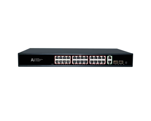 Коммутатор POE 2422GB (24Poe 100mb+2Uplink 1000mb+2SFP 1000mb)