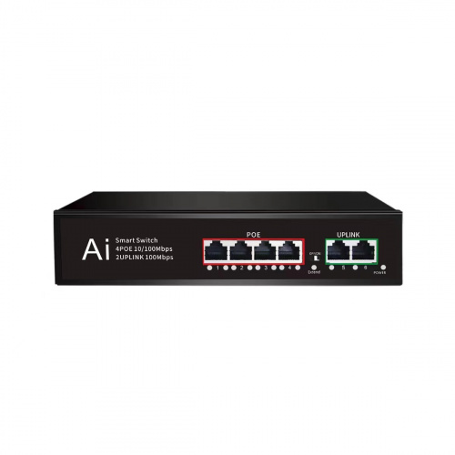 Коммутатор POE 1006B (4Poe 100mb+2Uplink 100mb)