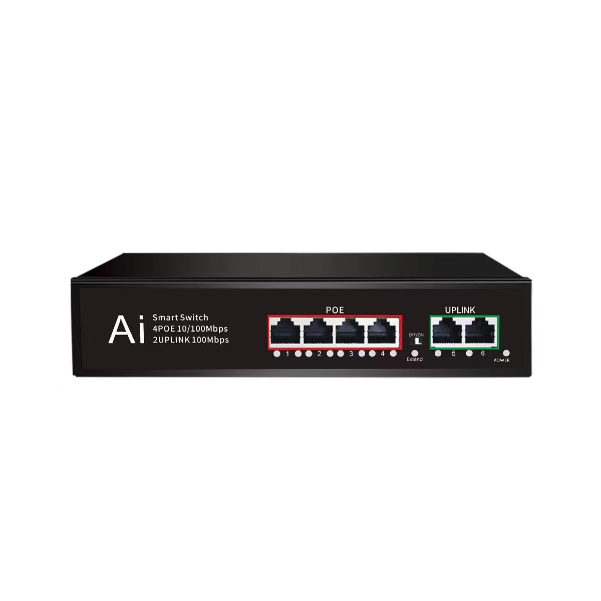 Коммутатор POE 1006B (4Poe 100mb+2Uplink 100mb)